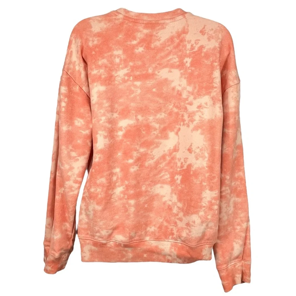 AC/DC Unisex Kids XXL Summer Peach Tie-Dye‎ Graphic Crewneck Pullover Sweatshirt